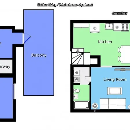 Adnana - Living - Twin Bedroom Lejlighed *